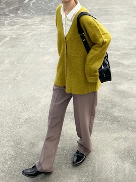 「classicalelf（クラシカルエルフ）のアイテム（スラックス）」を使った、𝙔𝙐𝙆𝙄さん（レディース・162cm）の秋コーディネート