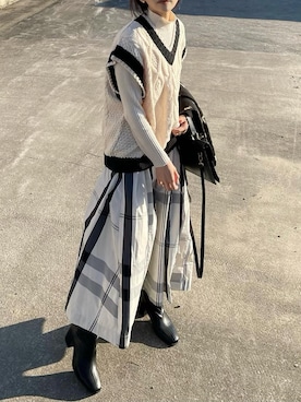 𝙔𝙐𝙆𝙄さん(レディース・162cm)の秋コーディネート