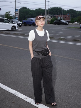 「Vipoa（ヴィポア）のアイテム」を使った、𝙔𝙐𝙆𝙄さん（レディース・163cm）の夏コーディネート