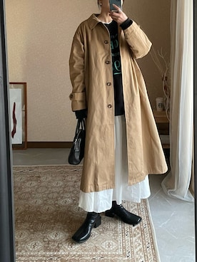 「feepur（フェピュール）のアイテム（ジャケット/アウター）」を使った、𝙔𝙐𝙆𝙄さん（レディース・162cm）の冬コーディネート