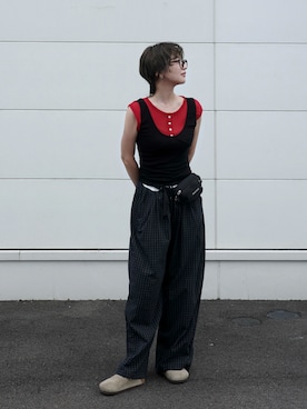 「Vipoa（ヴィポア）のアイテム」を使った、𝙔𝙐𝙆𝙄さん（レディース・163cm）の夏コーディネート