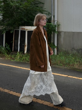 「アイテム（ワンピース/ドレス）」を使った、𝙔𝙐𝙆𝙄さん（レディース・163cm）の秋コーディネート
