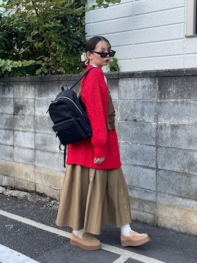 「アイテム（シュシュ）」を使った、𝕡𝕠𝕟𝕟𝕦☺︎!さん（レディース・160cm）の秋コーディネート