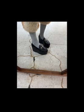 「アイテム（ローファー）」を使った、藤原 弘子さん（レディース・153cm・60代）の秋コーディネート