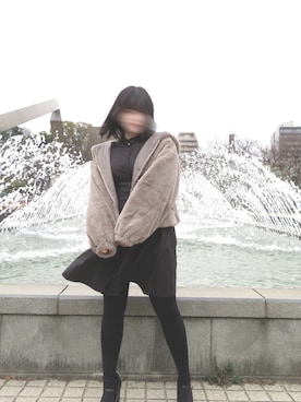 「NICE CLAUP（ナイスクラップ）のアイテム（ブルゾン）」を使った、ღchichamღ【相互】さん（レディース・149cm）の冬コーディネート