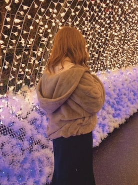 「NICE CLAUP（ナイスクラップ）のアイテム（ブルゾン）」を使った、ღchichamღ【相互】さん（レディース・149cm）の冬コーディネート