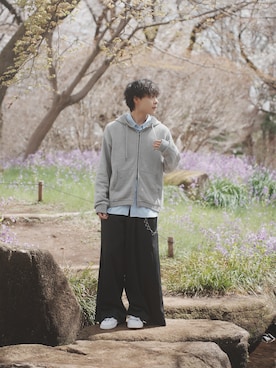 「remer（リメール）のアイテム」を使った、Naötoさん（メンズ・174cm）の春コーディネート