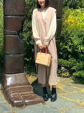 「junoah（ジュノア）のアイテム」を使った、awaさん（レディース・165cm）の春コーディネート