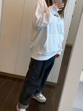 「白黒」｜「アイテム（財布/小物）」を使った、michanさん（レディース・151cm）の秋コーディネート