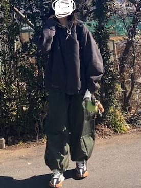 「アイテム（ブルゾン）」を使った、なさん（レディース・165cm）の冬コーディネート