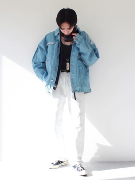 「NICHOLAS DALEY（ニコラスデイリー）のアイテム（ジャケット/アウター）」を使った、月さん（メンズ・177cm）の冬コーディネート