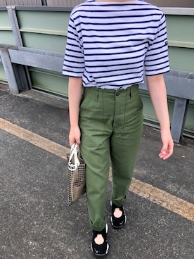 「SAINT JAMES（セントジェームス）のアイテム」を使った、キ ちさん（レディース・156cm）の夏コーディネート