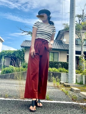 「PICHE ABAHOUSE（ピシェ アバハウス）のアイテム」を使った、本月さん（レディース・167cm）の夏コーディネート