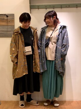「サマンサモスモス」｜「アイテム（マウンテンパーカー）」を使った、akitsuさん（レディース・160cm）の春コーディネート
