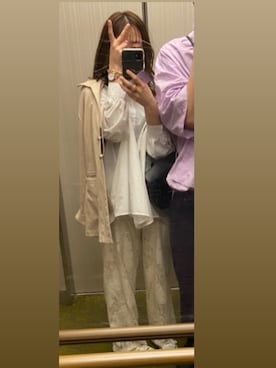 「レースパンツ」｜「アイテム（その他アウター）」を使った、soiさん（レディース・154cm）の秋コーディネート