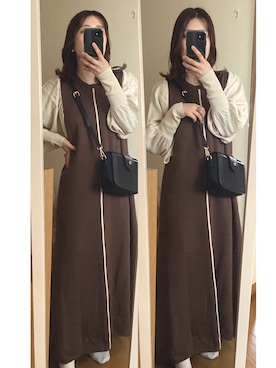「秋色コーデ」｜「アイテム（アクセサリー）」を使った、soiさん（レディース・154cm）の秋コーディネート