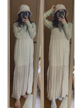 「apres jour mignon（アプレジュールミニョン）のアイテム（帽子）」を使った、soiさん（レディース・154cm）の夏コーディネート