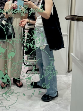 「アイテム（デニムスカート）」を使った、uliさん（レディース・161cm）の夏コーディネート