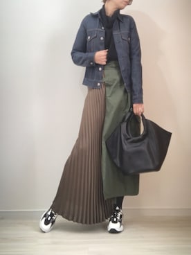 「SFW（エスエフダブリュー）のアイテム（スニーカー）」を使った、mykさん（レディース・160cm）の冬コーディネート