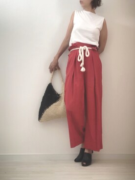 「RPKO（ルプコ）のアイテム」を使った、mykさん（レディース・160cm）の夏コーディネート