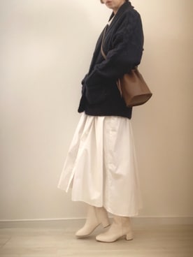 「studio CLIP（スタディオクリップ）のアイテム（その他アウター）」を使った、mykさん（レディース・160cm）の秋コーディネート