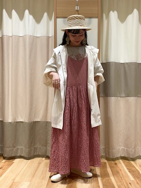 「ゆべしコラボ」｜「アイテム（ブルゾン）」を使った、ミズキさん（レディース・153cm）の春コーディネート