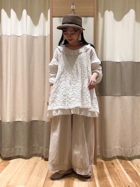 「Samansa Mos2（サマンサ モスモス）のアイテム（パンツ）」を使った、ミズキさん（レディース・153cm）の春コーディネート