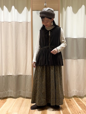 「ゆべしコラボ」｜ミズキさん（レディース・153cm）の秋コーディネート