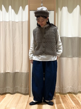 「Samansa Mos2（サマンサ モスモス）のアイテム（パンツ）」を使った、ミズキさん（レディース・153cm）の冬コーディネート