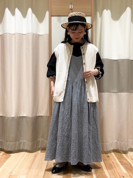 「ゆべしコラボ」｜「アイテム（パンツ）」を使った、ミズキさん（レディース・153cm）の春コーディネート