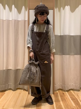 「Slowlinen」｜ミズキさん（レディース・153cm）の秋コーディネート