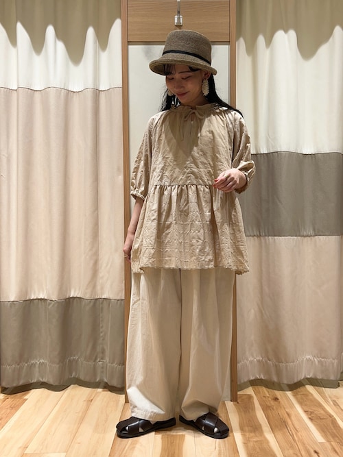 裾刺繍前後2WAYスキッパーチュニック（シャツ/ブラウス