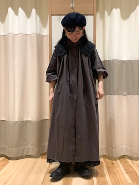 「kazumiコラボ」｜「アイテム（シャツワンピース）」を使った、ミズキさん（レディース・153cm）の夏コーディネート