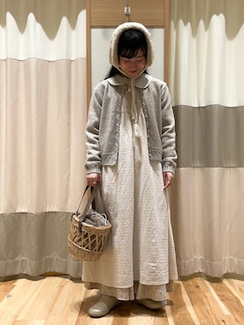 「Samansa Mos2（サマンサ モスモス）のアイテム（アクセサリー）」を使った、ミズキさん（レディース・153cm）の秋コーディネート