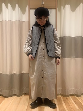 「配色」｜「アイテム（その他）」を使った、ミズキさん（レディース・153cm）の冬コーディネート