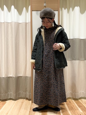 「Samansa Mos2（サマンサ モスモス）のアイテム（ブルゾン）」を使った、ミズキさん（レディース・153cm）の冬コーディネート
