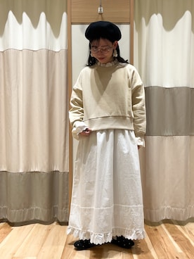 「アイテム（ドレスシューズ、グレー系）」を使った、ミズキさん（レディース・153cm）の冬コーディネート