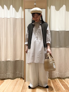 「ベストコーデ」｜「アイテム（帽子）」を使った、ミズキさん（レディース・153cm）の春コーディネート