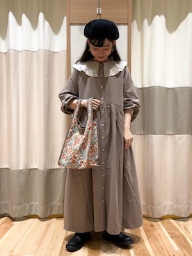 「kazumiコラボ」｜「アイテム（その他）」を使った、ミズキさん（レディース・153cm）の秋コーディネート