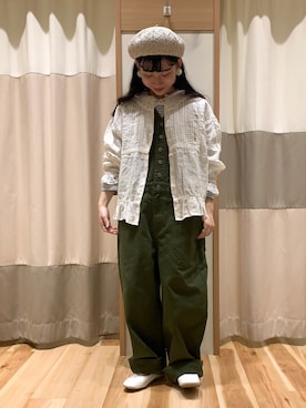 「kazumiコラボ」｜「アイテム（オールインワン・サロペット）」を使った、ミズキさん（レディース・153cm）の冬コーディネート