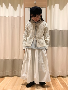 「ダブルボタン」｜「アイテム（その他）」を使った、ミズキさん（レディース・153cm）の冬コーディネート