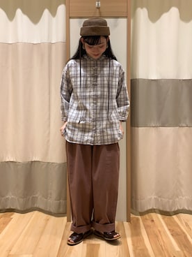 「Samansa Mos2（サマンサ モスモス）のセパレートサンダル（サンダル）」を使った、ミズキさん（レディース・153cm）の春コーディネート