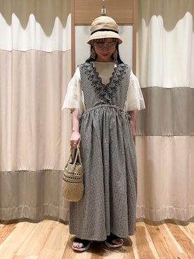 「Samansa Mos2（サマンサ モスモス）のアイテム」を使った、ミズキさん（レディース・153cm）の夏コーディネート