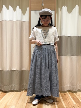 「ゆべしコラボ」｜「アイテム（ワンピース/ドレス）」を使った、ミズキさん（レディース・153cm）の春コーディネート