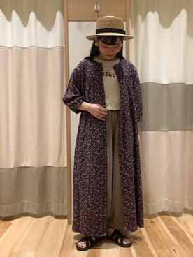 「アイテム（ワンピース、ピンク系）」を使った、ミズキさん（レディース・153cm）の春コーディネート