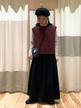「ゆべしコラボ」｜ミズキさん（レディース・153cm）の秋コーディネート