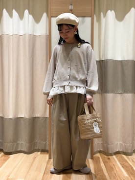 「ゆべしコラボ」｜ミズキさん（レディース・153cm）の春コーディネート