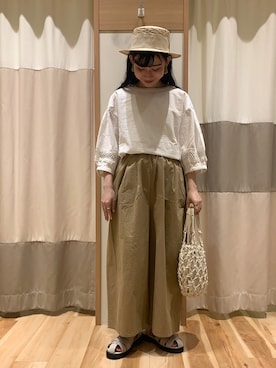 「マクラメ」｜「アイテム（その他）」を使った、ミズキさん（レディース・153cm）の春コーディネート