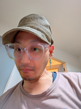 「アイテム（帽子）」を使った、かもさんさん（メンズ・171cm・40代）の夏コーディネート