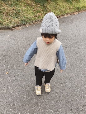 ぺこ米さん(キッズ・90cm)の秋コーディネート